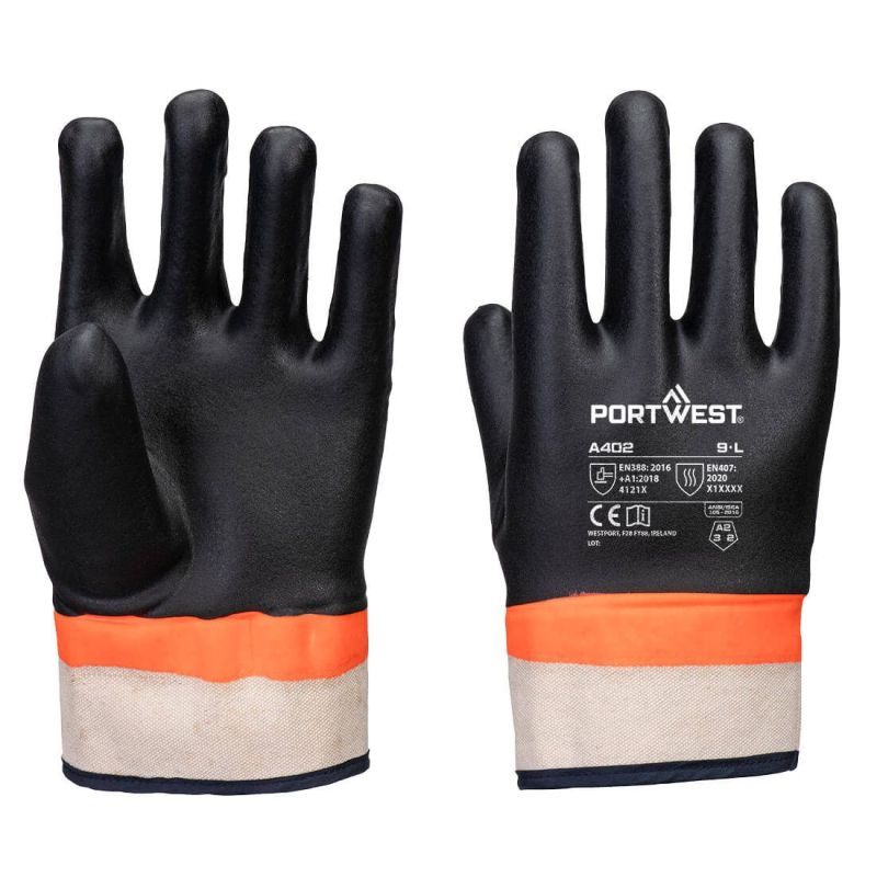 Mănuși de protecție Portwest A402 Grip Sandy Dublă Cufundată
