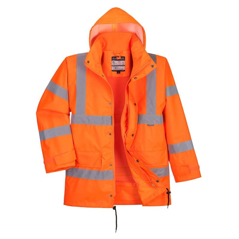 Jachetă de lucru Portwest RT63 Trafic Respirabila Hivis Interactiva, impermeabile