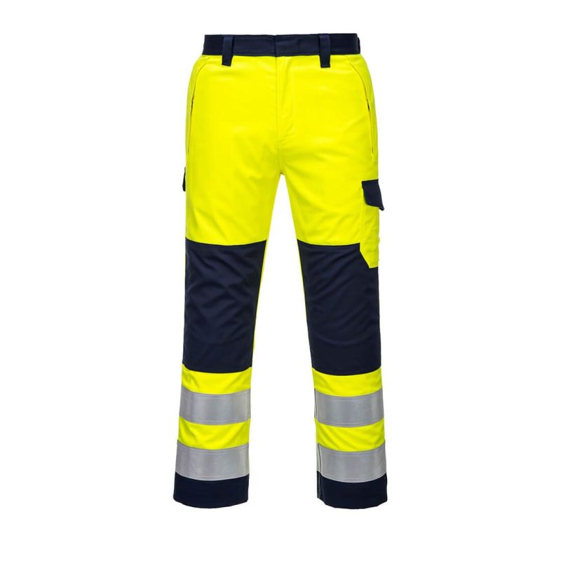 Pantaloni de lucru Portwest MV46 Modaflame, de înaltă vizibilitate