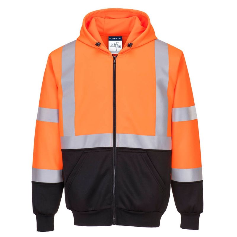 Jachetă de lucru Portwest B315 Hanorac Bicolor Fermoar, de înaltă vizibilitate