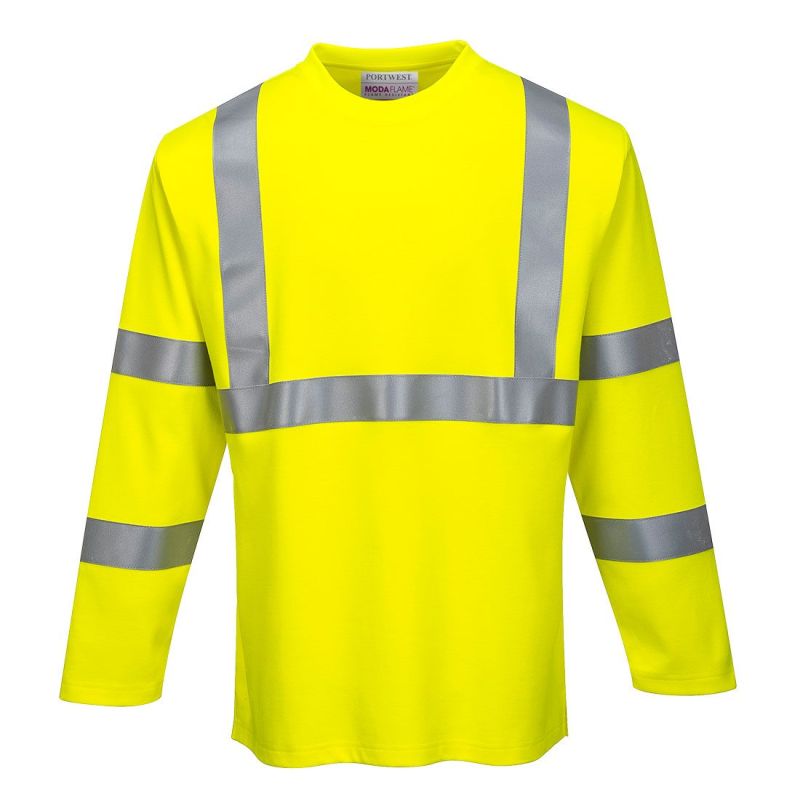 Tricou de lucru Portwest FR96 Modaflame Long Sleeve, de înaltă vizibilitate