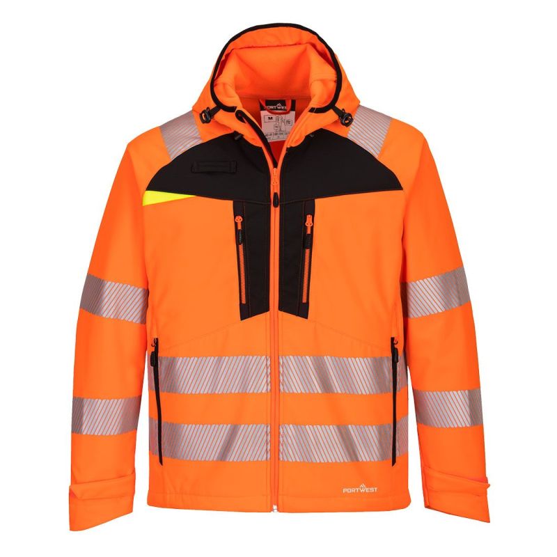 Jachetă de lucru Portwest DX475 Softshell, de înaltă vizibilitate