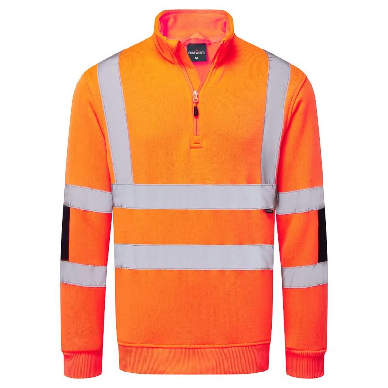Tricou de lucru Portwest B314 Knitted Half Sweatshirt, de înaltă vizibilitate