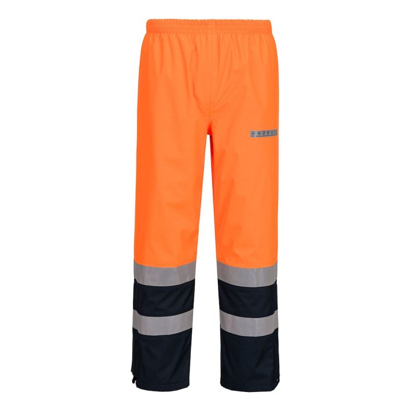 Pantaloni de lucru Portwest FR410 Bizflame Rain, de înaltă vizibilitate