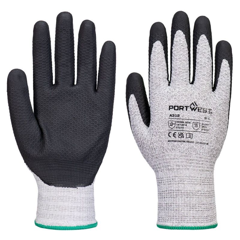 Mănuși de protecție Portwest A312 Nitril Diamond Knit Grip, impregnate în nitril