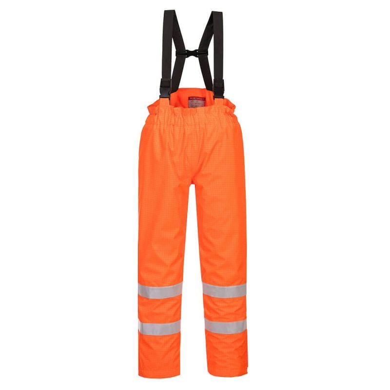 Pantaloni de lucru Portwest S781 Captusiti Bizflame Rain Hivis Antistatici, impermeabile