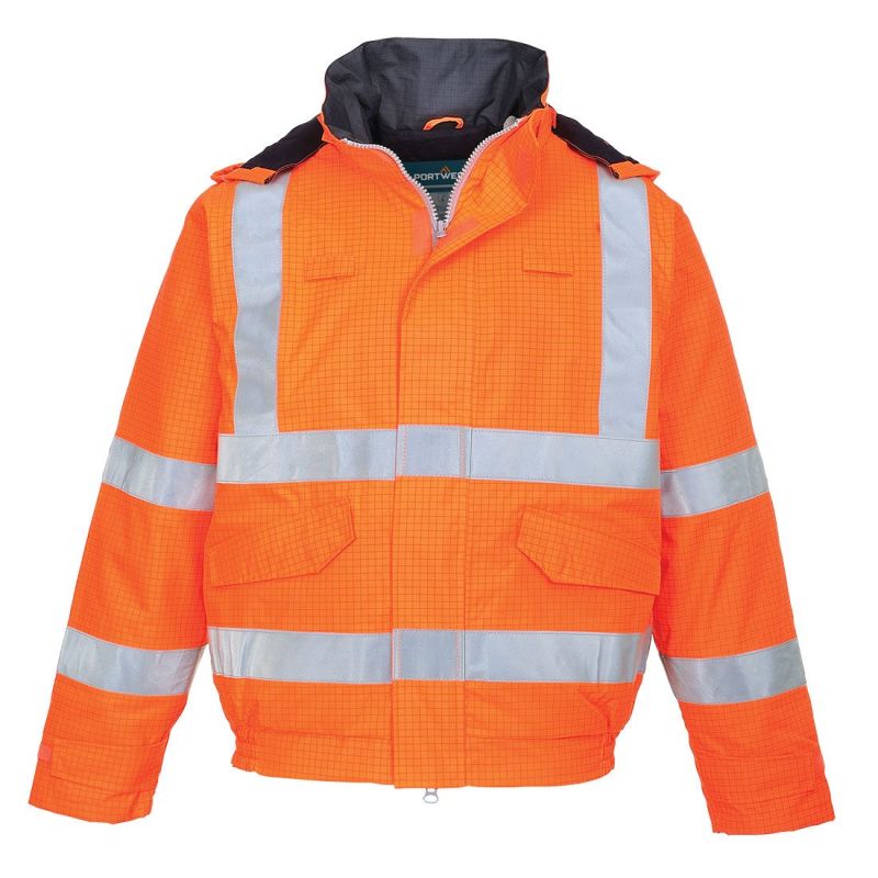 Jachetă de lucru Portwest S773 Ploaie Hivis Bizflame Antistatica Ignifuga, impermeabile